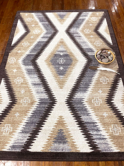 Roar Rug – Natural Wools – close up