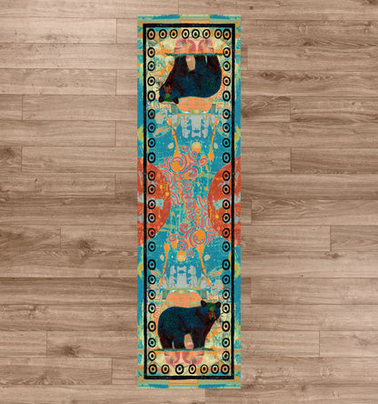 Ruiz Bear Pair Rug – Collage – close up