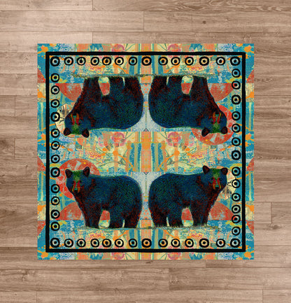 Ruiz Bear Pair Rug – Collage – room setting