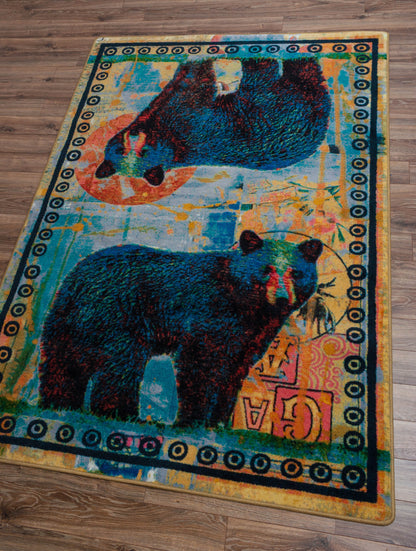 Ruiz Bear Pair Rug – Collage – detail view