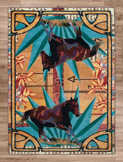 Ruiz Brown Horse Rug – Multi – detail view