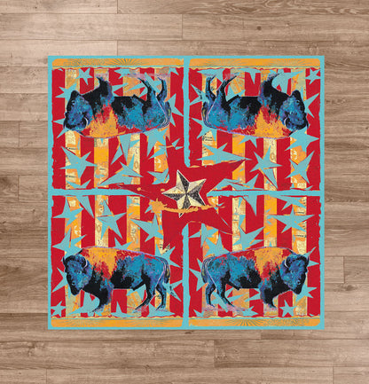 Ruiz Buffalo Stars & Stripes Rug – Liberty – room setting