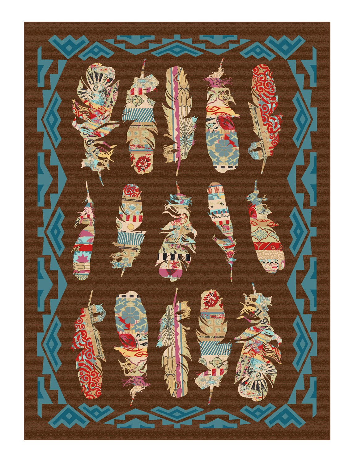 Ruiz Feather Rug – Brown – cabin lodge area rug