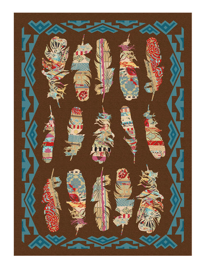 Ruiz Feather Rug – Brown – cabin lodge area rug