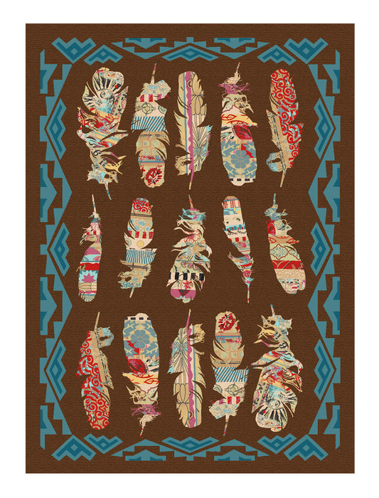Ruiz Feather Rug – Brown – cabin lodge area rug