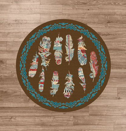 Ruiz Feather Rug – Brown – lifestyle