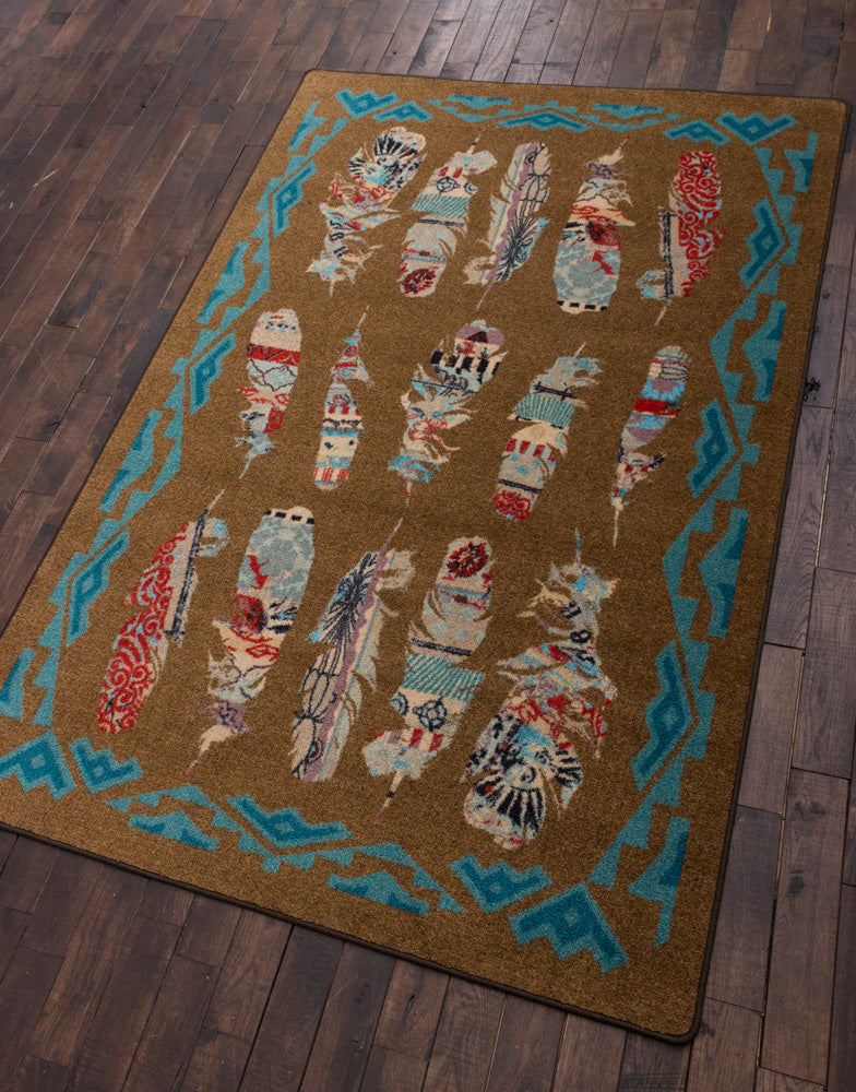 Ruiz Feather Rug – Brown – detail view