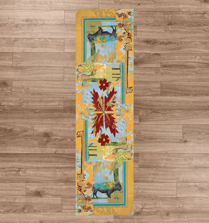 Ruiz Golden Buffalo Rug – Bright – close up