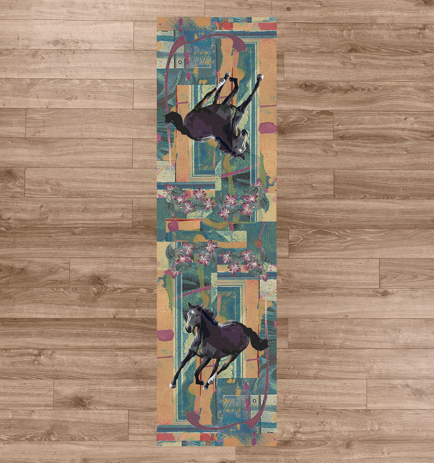 Ruiz Purple Horse Rug – Plum – close up