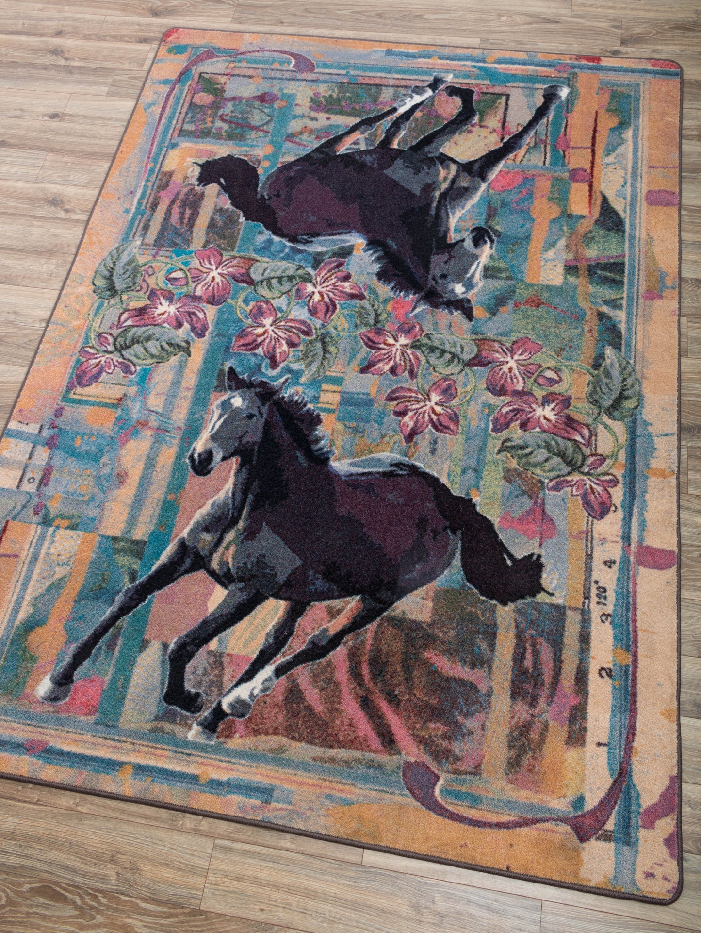 Ruiz Purple Horse Rug – Plum – detail view