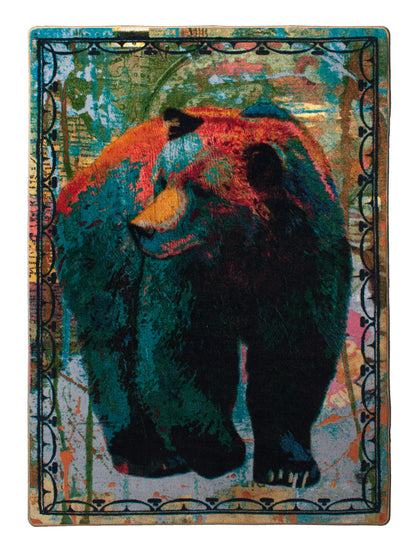 Ruiz Vertical Bear Rug – Paint – cabin lodge area rug