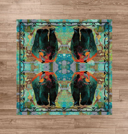 Ruiz Vertical Bear Rug – Paint – close up