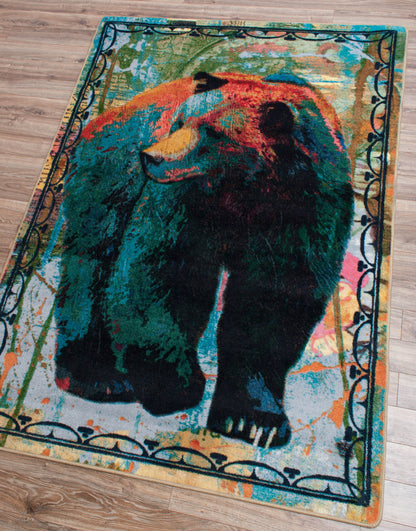 Ruiz Vertical Bear Rug – Paint – detail view