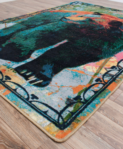 Ruiz Vertical Bear Rug – Paint – room setting