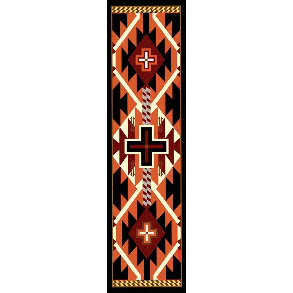 Rustic Crucifix - Black-CabinRugs Southwestern Rugs Wildlife Rugs Lodge Rugs Aztec RugsSouthwest Rugs