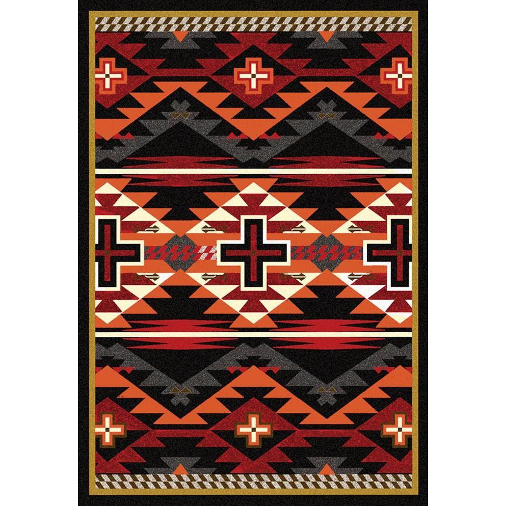 Rustic Crucifix - Black-CabinRugs Southwestern Rugs Wildlife Rugs Lodge Rugs Aztec RugsSouthwest Rugs