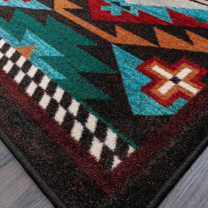 Rustic Crucifix Rug – Electric – detail view