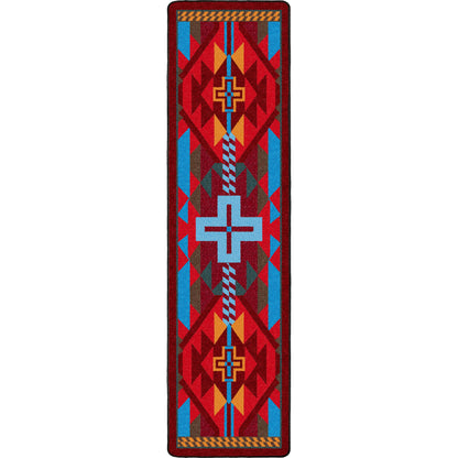 Rustic Cross Rug – Sunset – close up