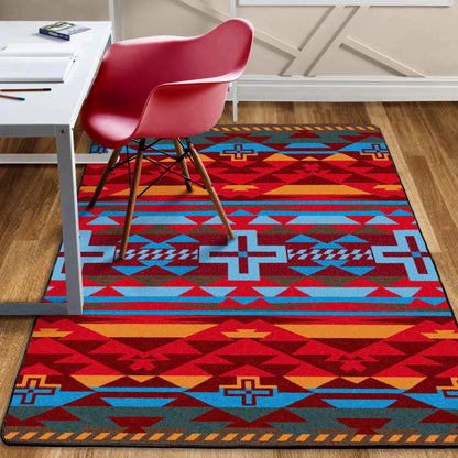 Rustic Cross Rug – Sunset – detail view