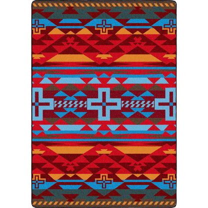 Rustic Cross Rug – Sunset – cabin lodge area rug
