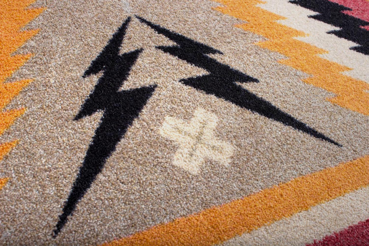 Fury Peaks Rug – Black Frame – room setting