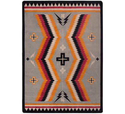 Fury Peaks Rug – Black Frame – cabin lodge area rug