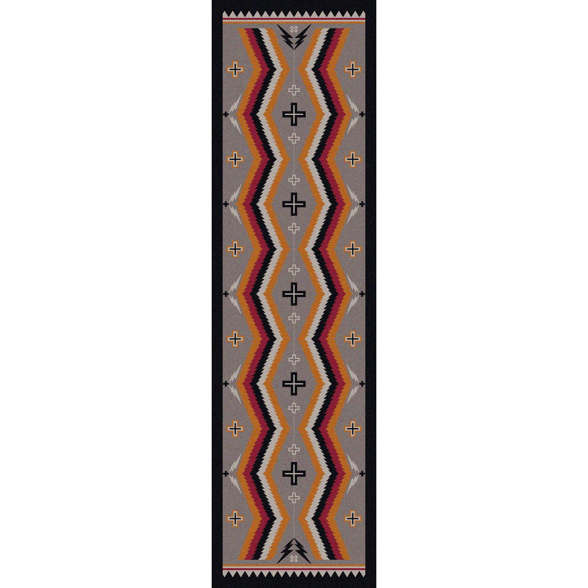 Fury Peaks Rug – Black Frame – close up