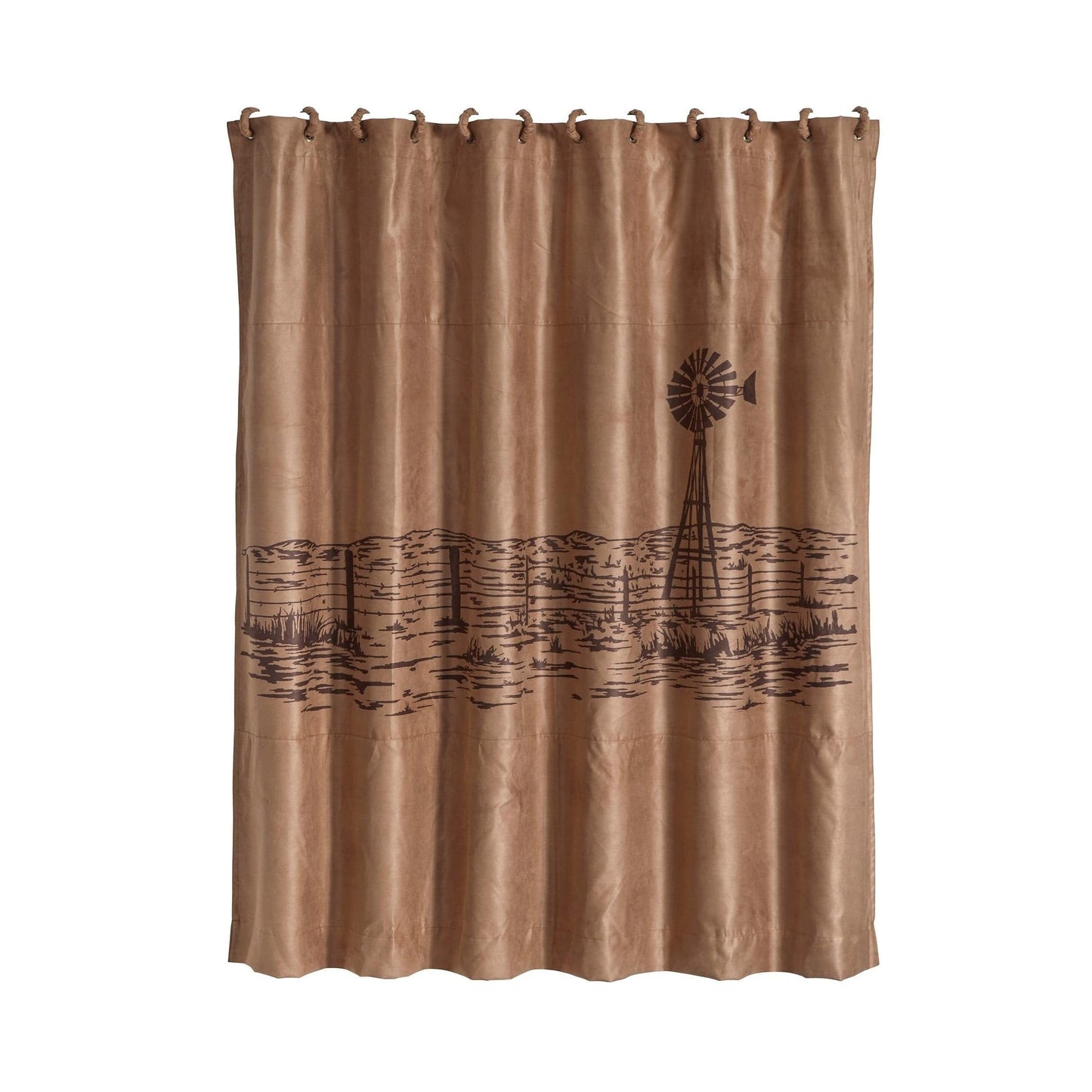 Jasper Embroidered Landscape Shower Curtain