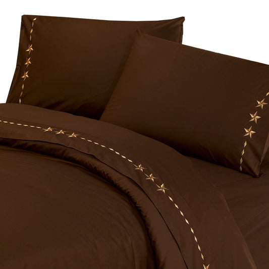 350TC Embroidered Star Sheet Set, 3 Pc