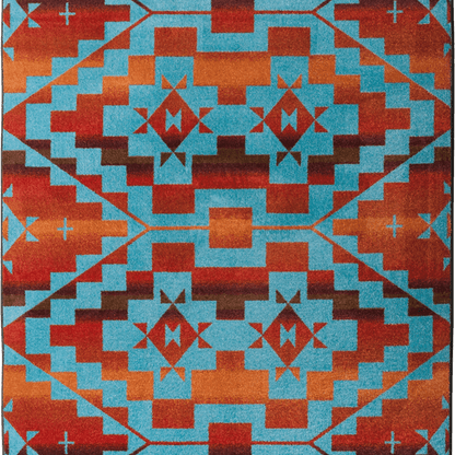Sacred Trail Rug – Red Burst – cabin lodge area rug