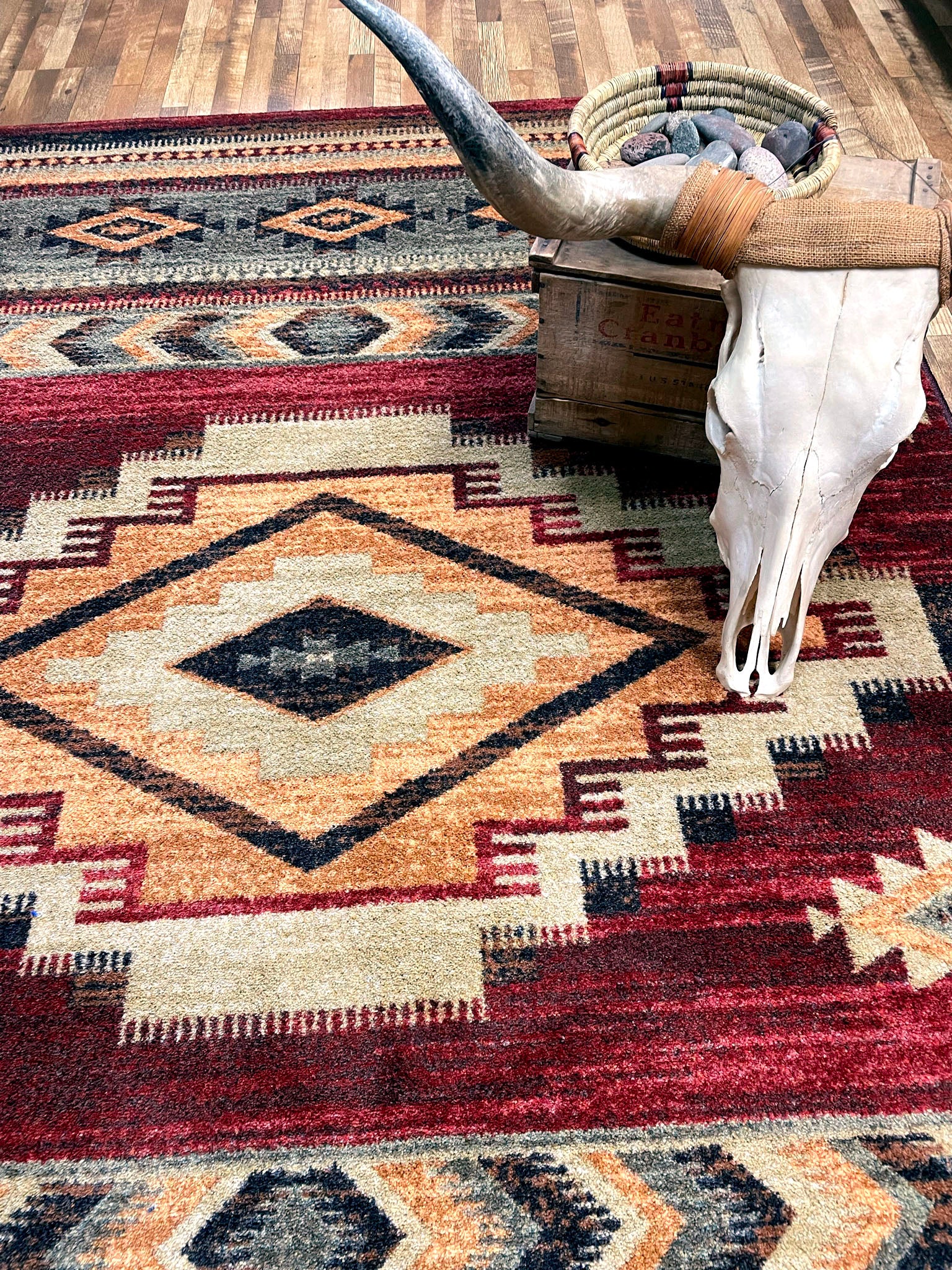 Scared Ground Rug – Garnet – room setting