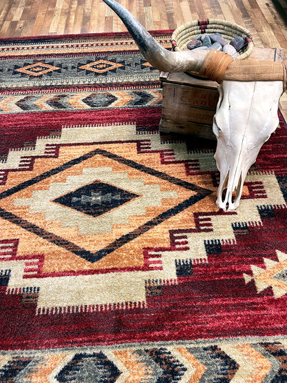 Scared Ground Rug – Garnet – room setting