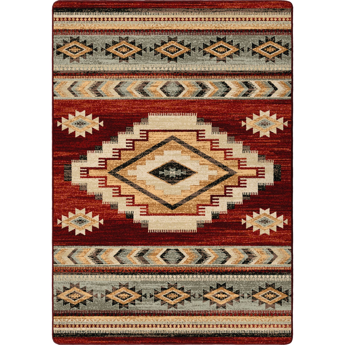 Scared Ground Rug – Garnet – cabin lodge area rug