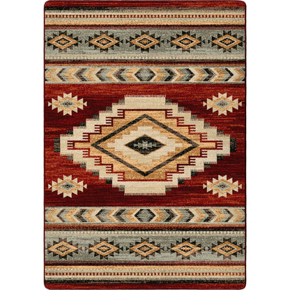 Scared Ground Rug – Garnet – cabin lodge area rug