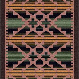 Saddle Blanket Rug – Periwinkle – detail view