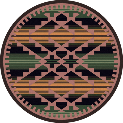 Saddle Blanket Rug – Periwinkle – room setting