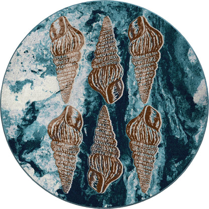 Sally Sold Rug – Deep Seas – close up
