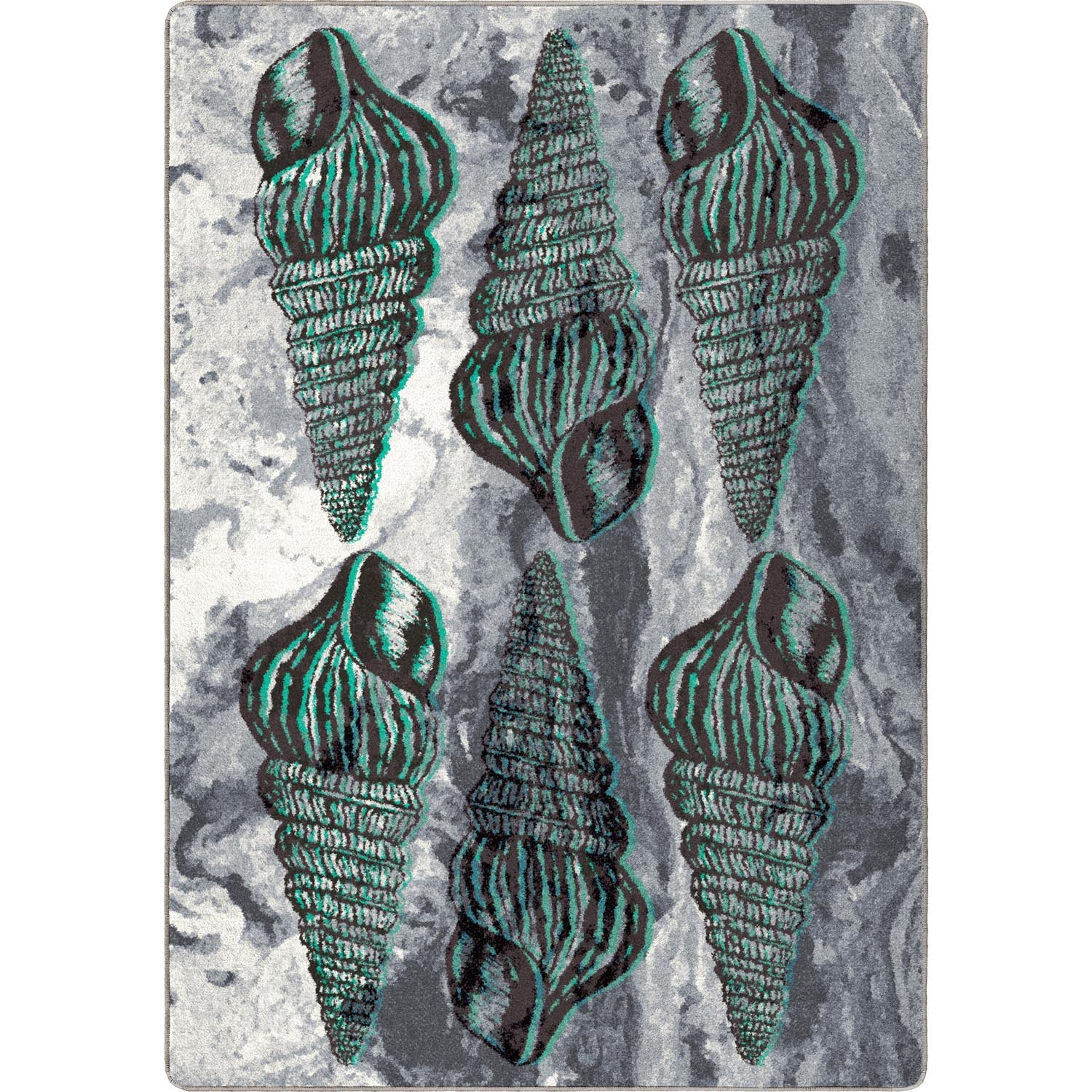 Sally Sold Rug – Gray and Aqua – cabin lodge area rug