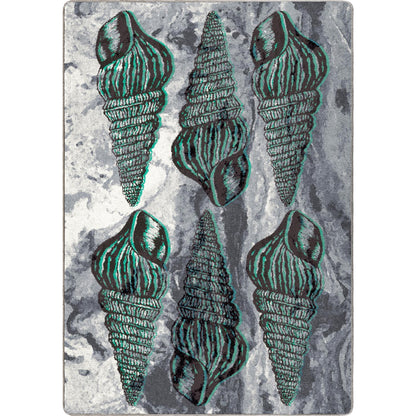 Sally Sold Rug – Gray and Aqua – cabin lodge area rug