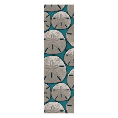 Sand Dollar Rug – Aqua – detail view