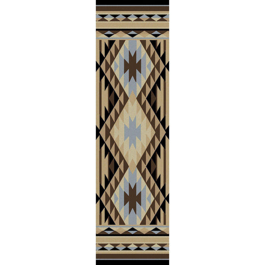 Sand Storm - Blue-CabinRugs Southwestern Rugs Wildlife Rugs Lodge Rugs Aztec RugsSouthwest Rugs