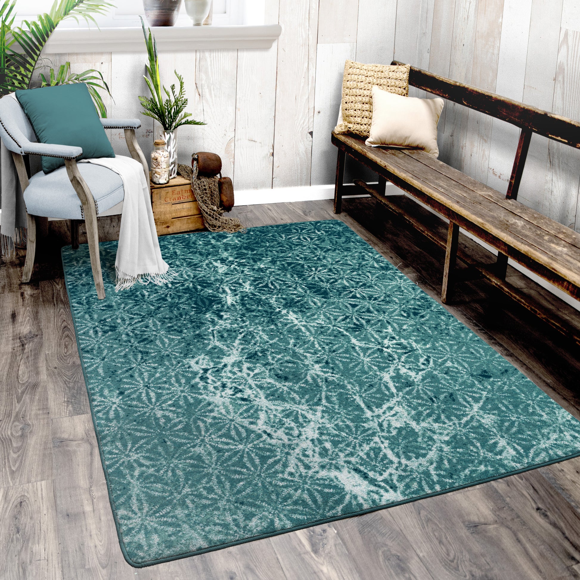 Sea Kissed Rug – Deep Waters – detail view