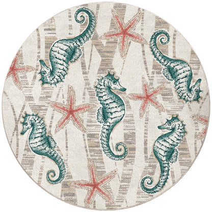 Seaweed Seahorse Rug – Mineral – lifestyle