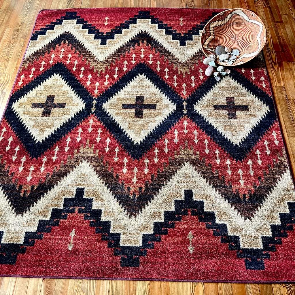 Seeker Rug – Fire Brick – room setting