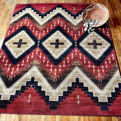 Seeker Rug – Fire Brick – room setting