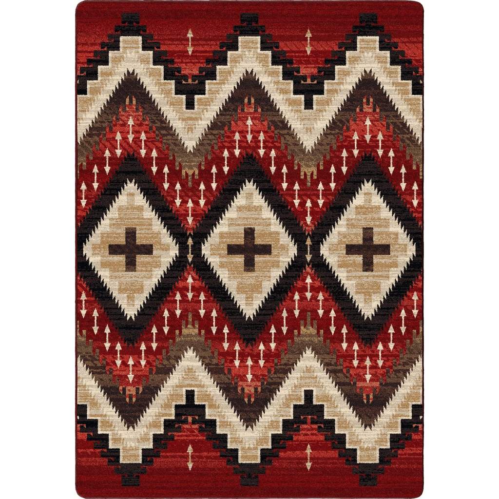 Seeker Rug – Fire Brick – cabin lodge area rug