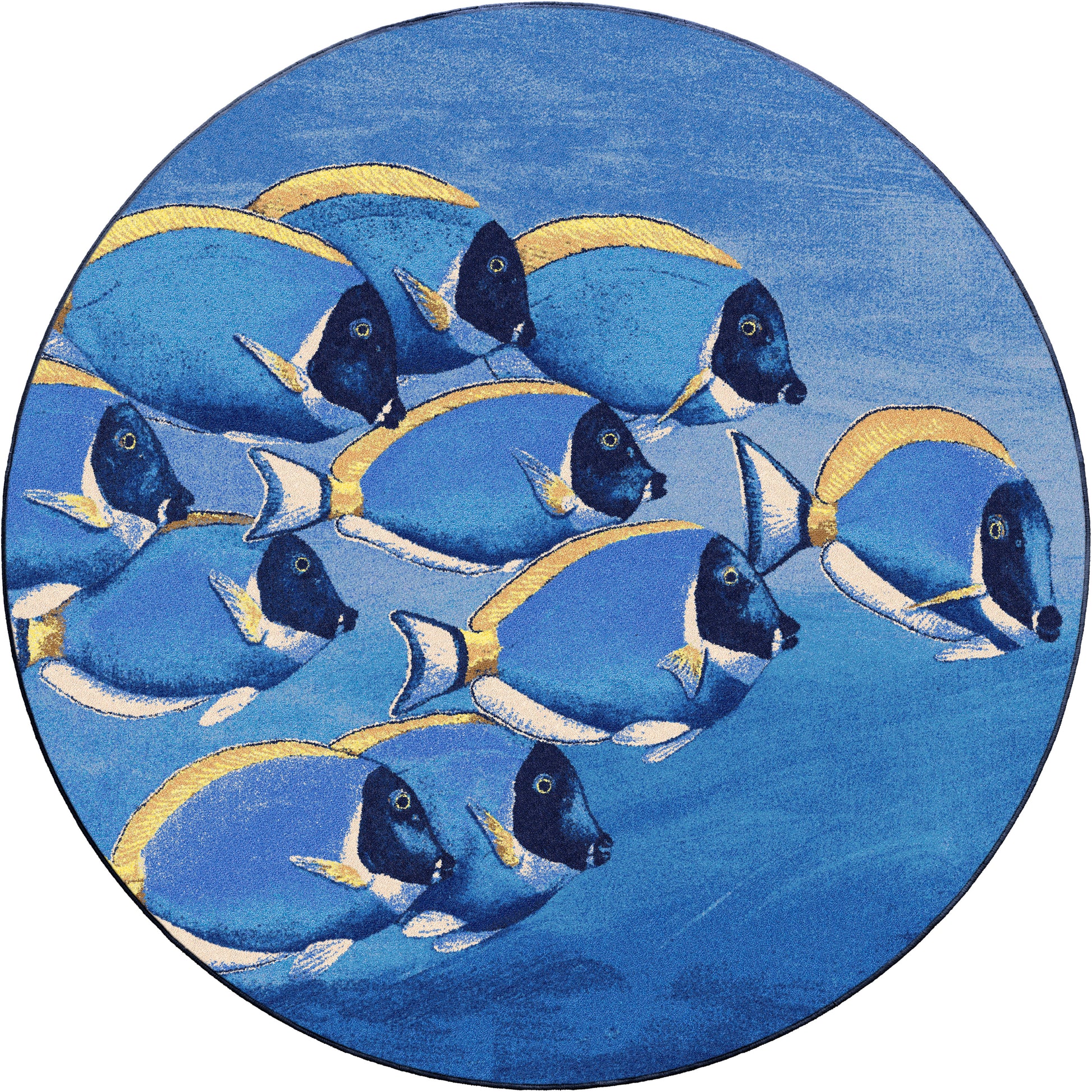 Serenely Beautiful Rug – Ocean Blue – close up