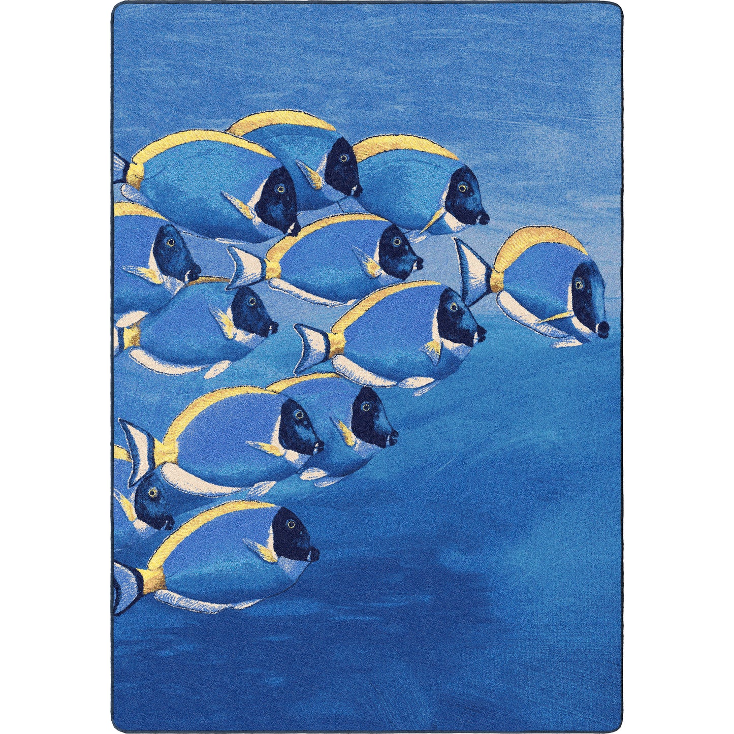 Serenely Beautiful Rug – Ocean Blue – cabin lodge area rug