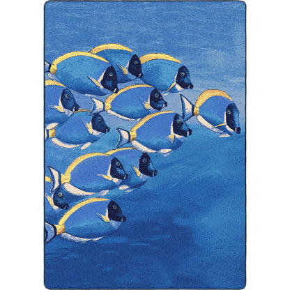 Serenely Beautiful Rug – Ocean Blue – cabin lodge area rug