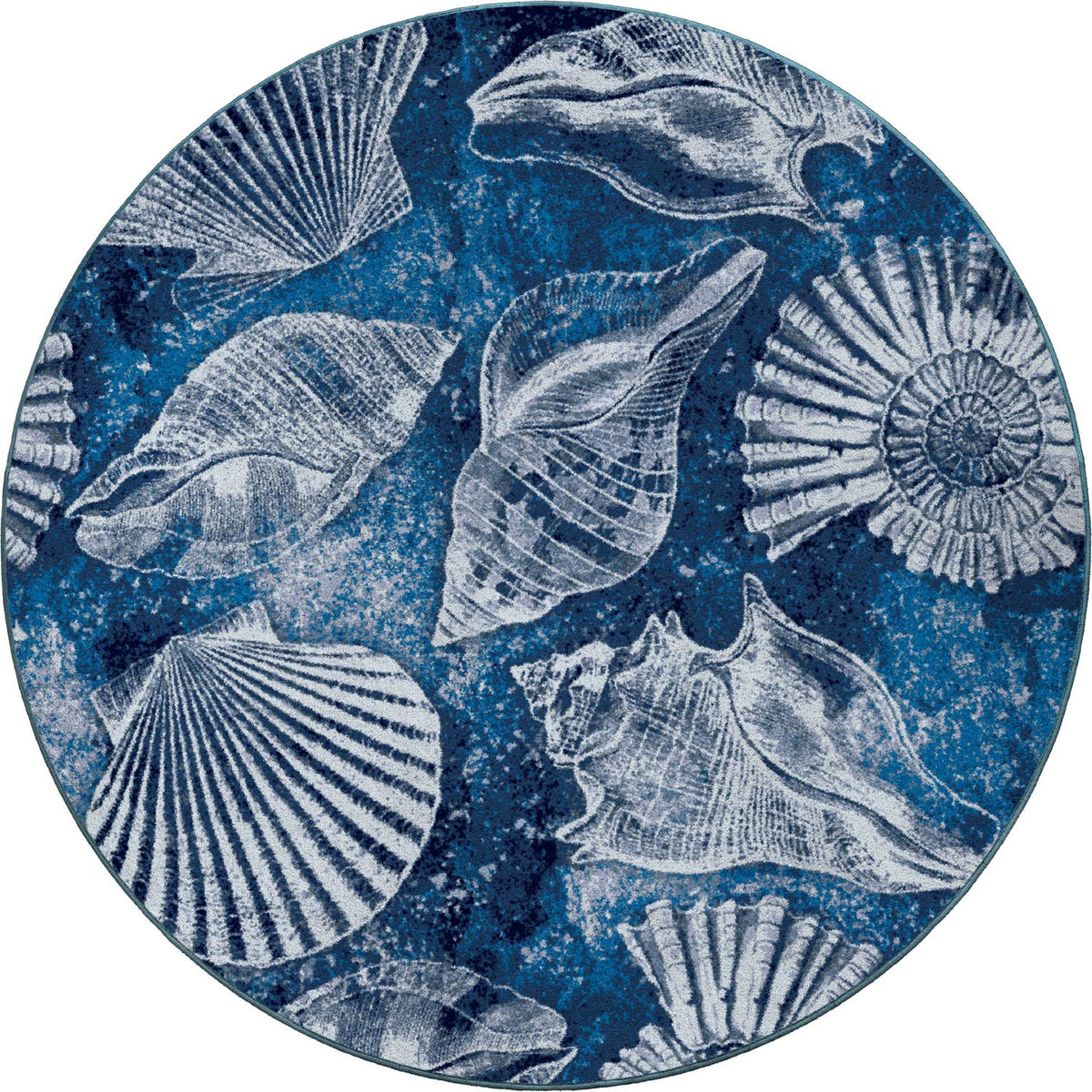 Shell Island Rug – Ultramarine – close up
